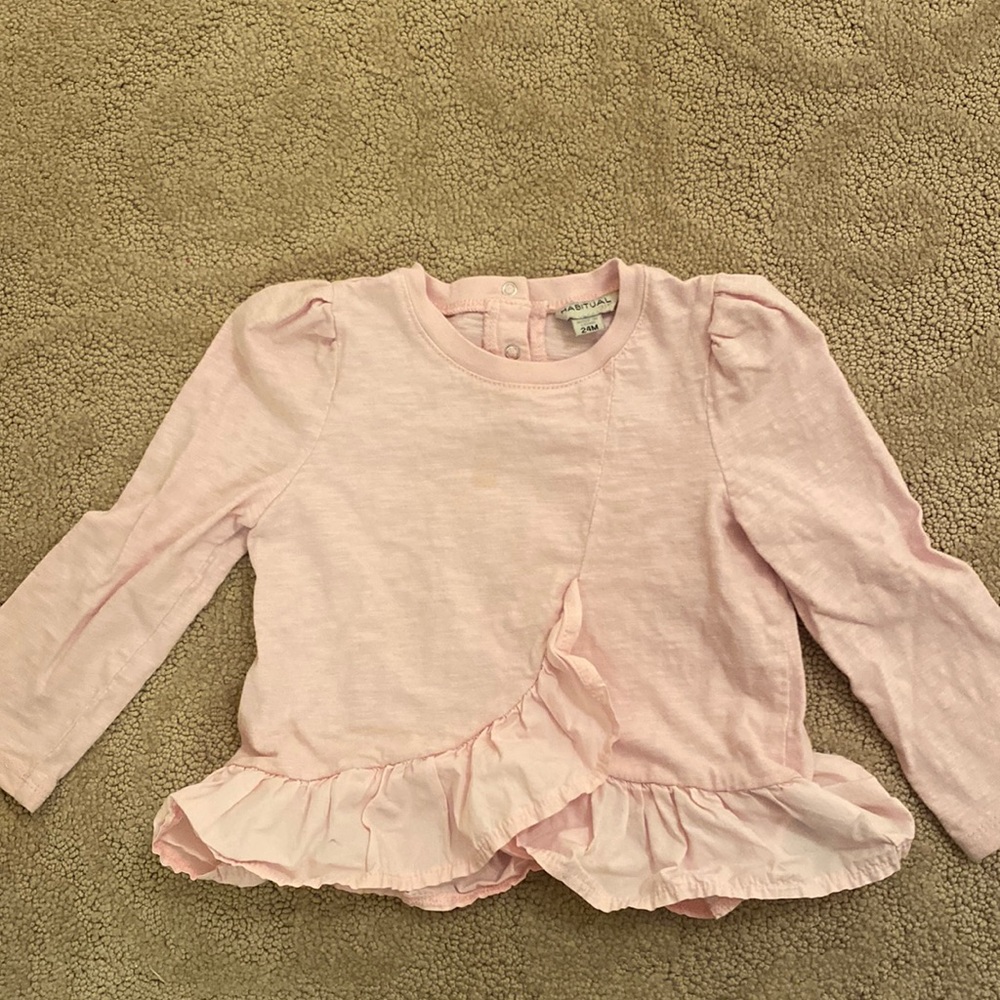 Habitual girl long sleeve shirt size 24 months